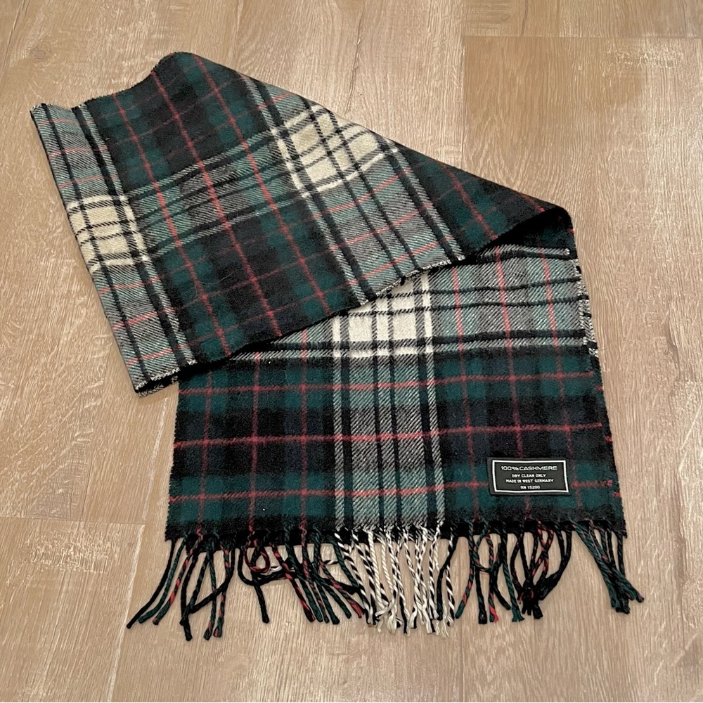 Vintage‎ 100% Cashmere Scarf Made in West Germany 12”x48”
